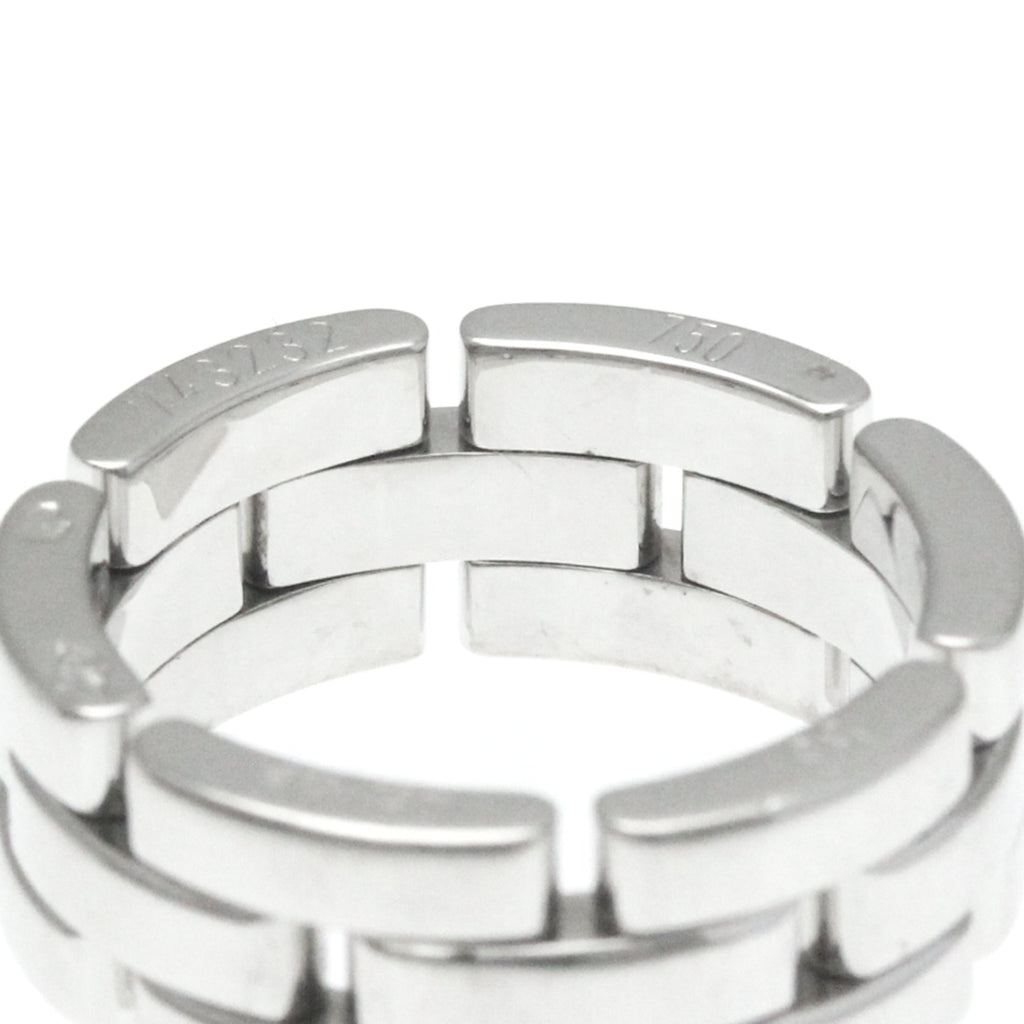 Pre-Owned Silver Stone Cartier Maillon Ring Band Fashion Ring White No (18K) Gold (Good) Panthère