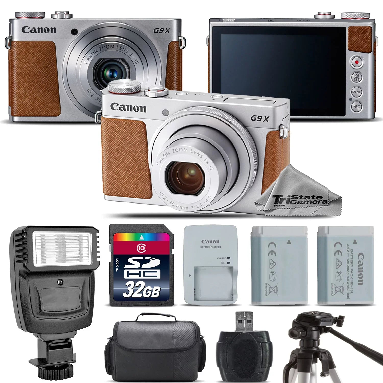 '- Kit Mark Canon G9 X 32GB Camera Flash 20.1MP + Digital PowerShot +