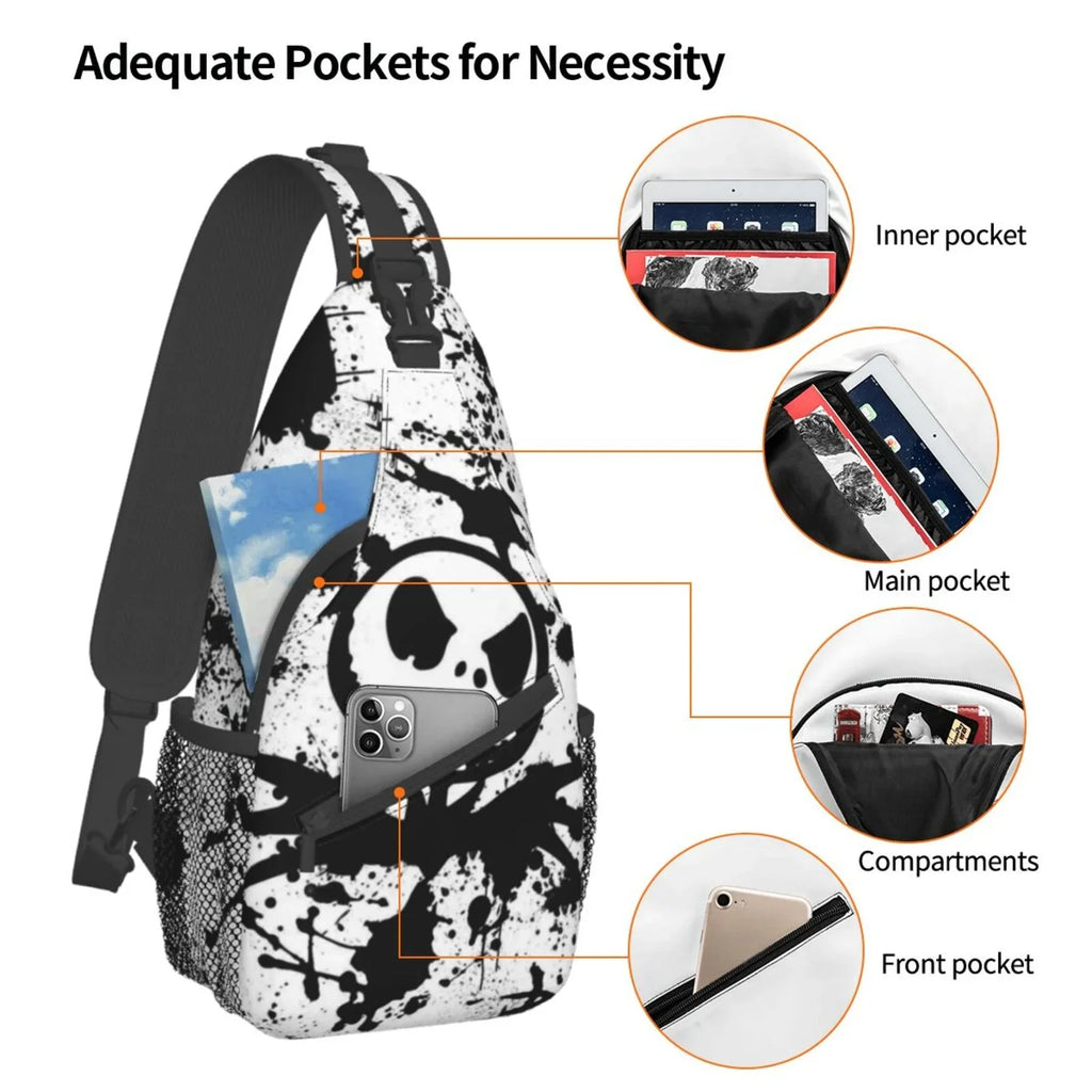 Crossbody Women The Nightmare Gifts Skellington Bags Backpack Sling Shoulder Hiking Unisex Travel Men Bag Before Chest Jack Christmas Daypack For