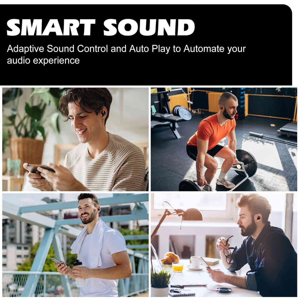 Charging UrbanX Moisture Black, + 5.2 Wireless Balanced, Yoga with Connection, IPX5 Smart Boost Bluetooth Bass Connect, Fits Lenovo Dual Earbuds Case, True Resistance, Bluetooth Tab