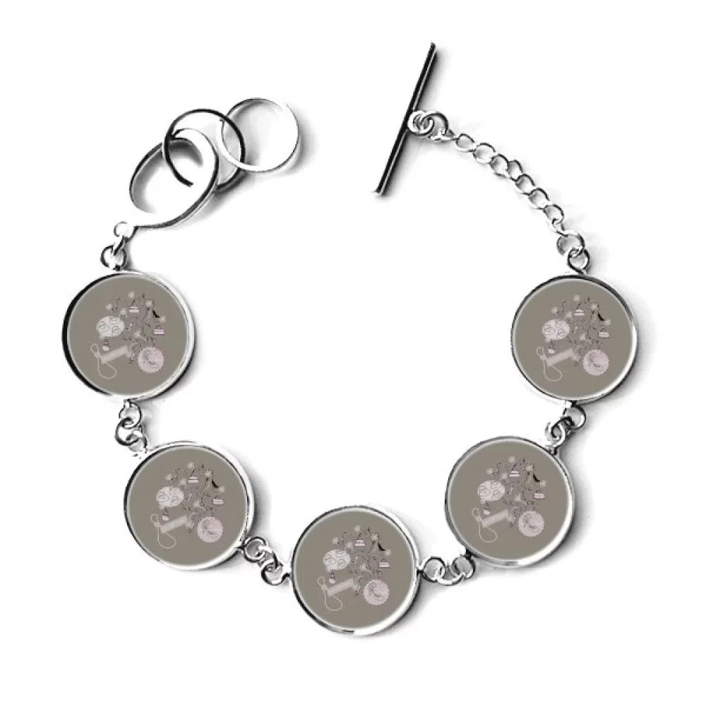 Bag Bracelet Chain High Jewelry Heels Charm Shoes Flower Bangle Pattern