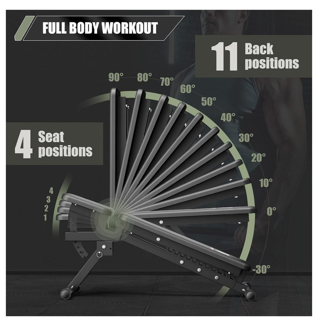 Press Bench Positions Bench Training Workouts, Lifting, and Garage Adjustable Gym 32 Home Bench,1300 Weight and Major for LBS Weight Fitness and Bench Capacity Strength Press