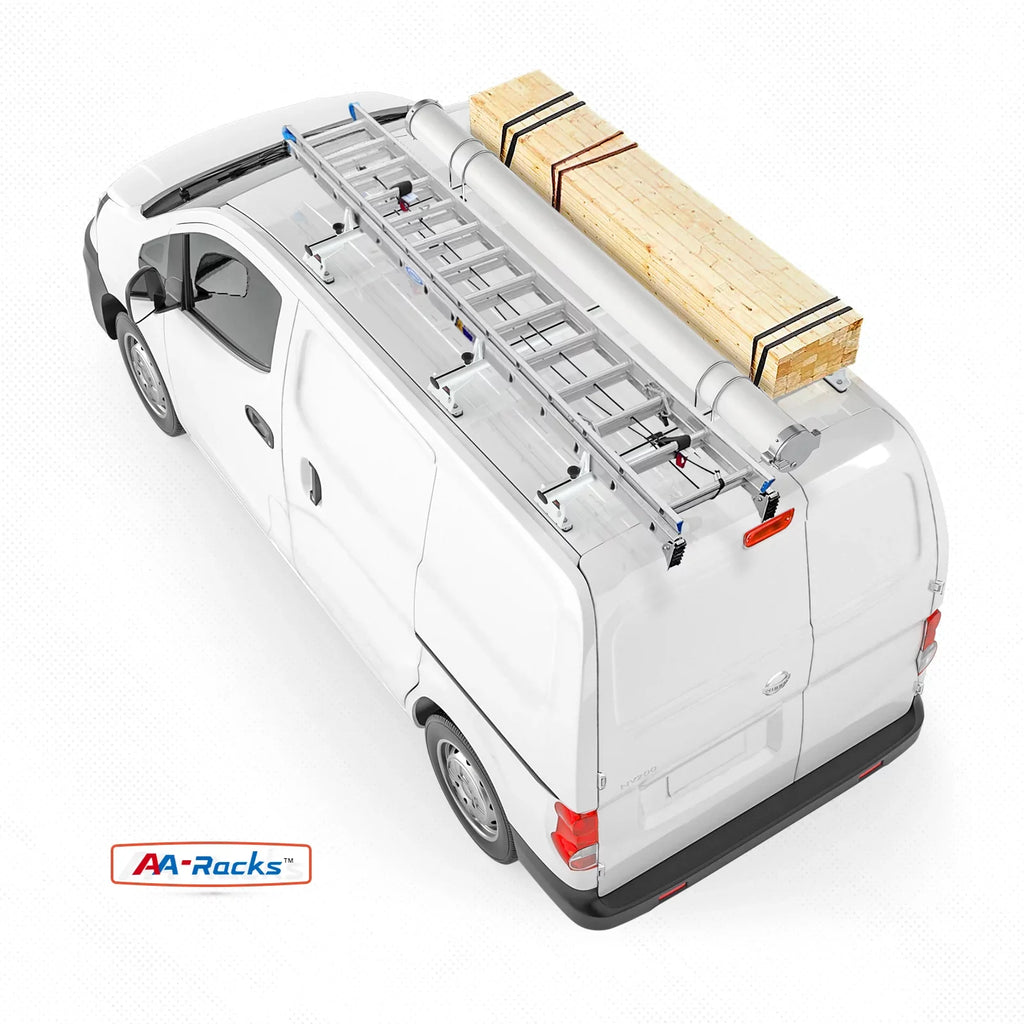 50'' Roof Rack Model AX312 Connect/ 2014-On Fits City Express, -Racks Cross Van - Transit for NV200/ White 2013-2017 3 Aluminum 2013-On Bar Bars