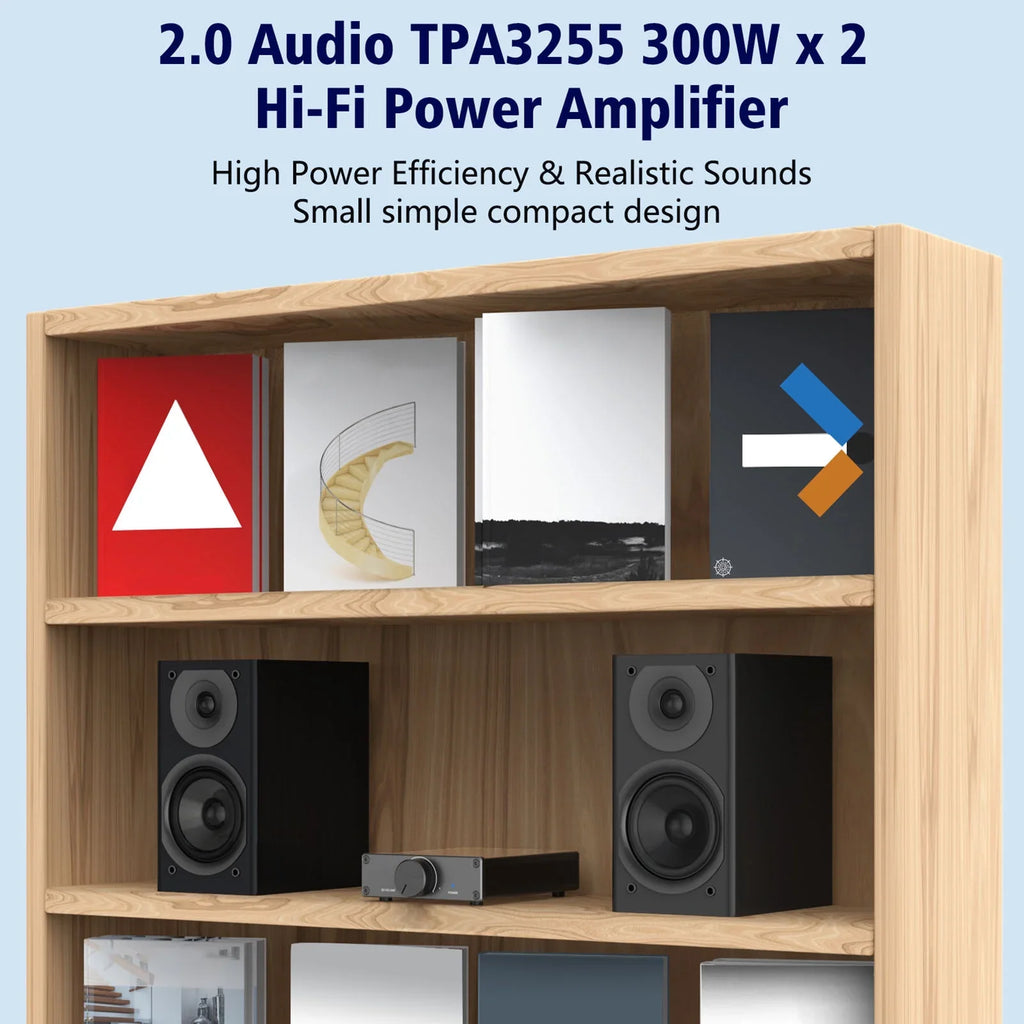 Desktop X Digital TPA3255 Lixada Audio Channel Home Stereo 2.0 Active 2 Speakers Plug-and-Play 300W for Amplifier