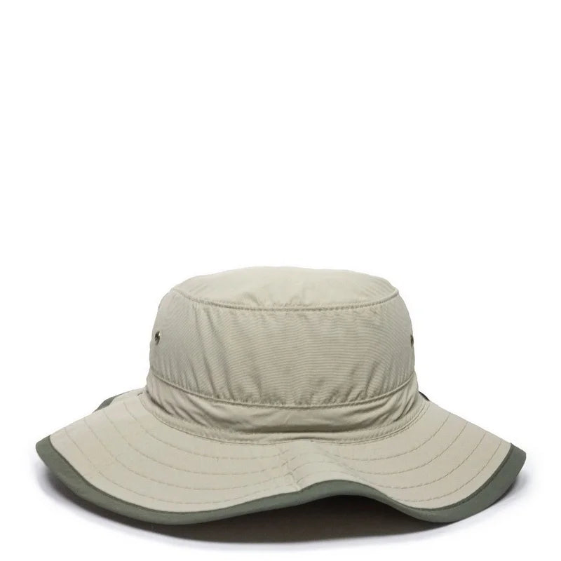exterior Sunblock Cap Khaki Chin Cord Leather Hat BH-600 Explorer