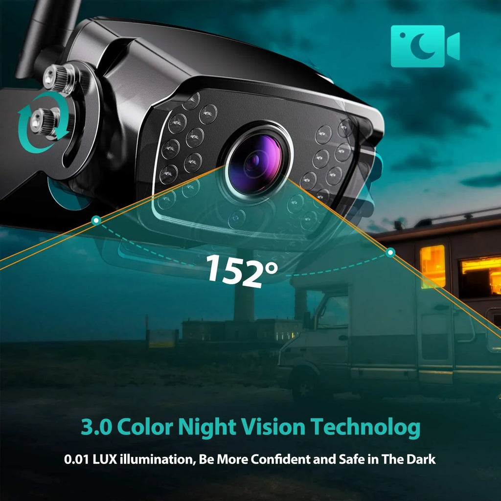 Night 7'' Monitor Backup Backup FY01 Rear Car xRoose Vision Recorder View Camera Camera Moistureproof