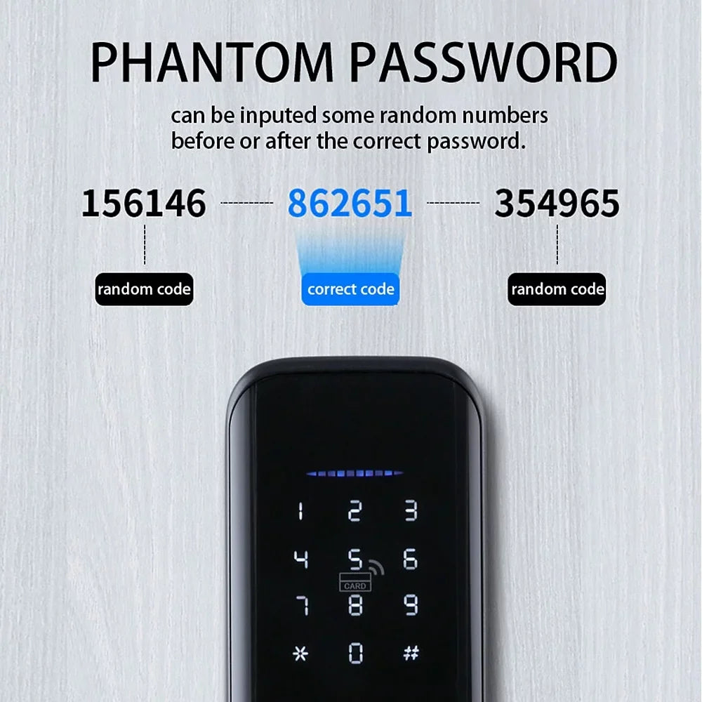 Fingerprint Deadbolt Reliable Intelligent Smart Lock Door Lock and Handle with Electronic Lock-Convenient Door