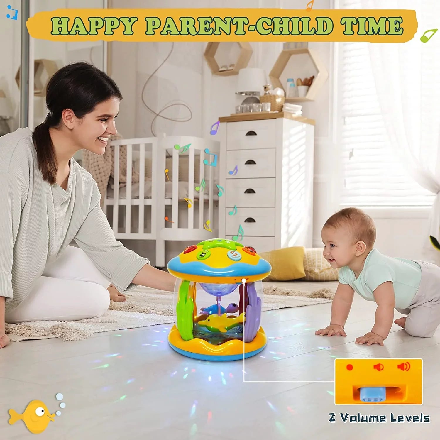 Baby Infant Toddlers Toys Up 1 Musical Toys Light for in Educational Learning Toys,Ocean 6-12 Months,4 Projector For Rotating