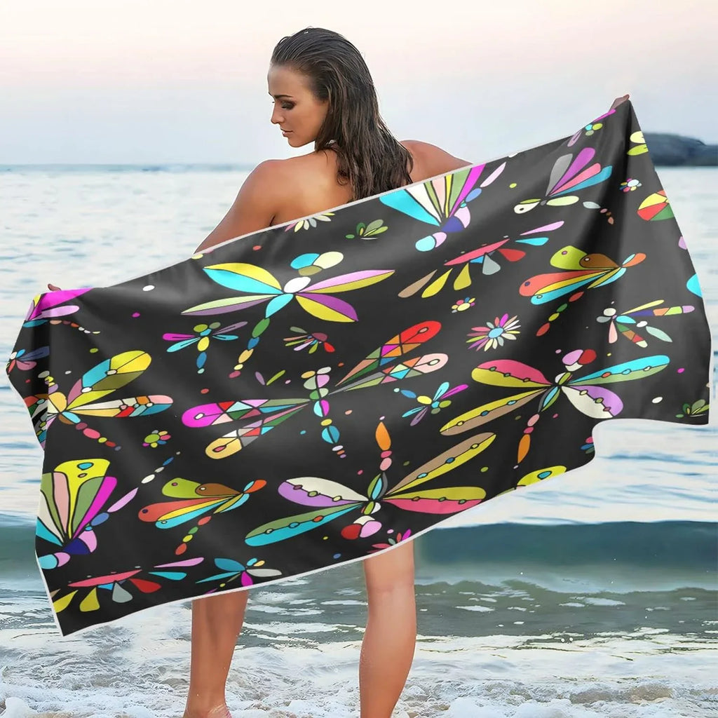 Towel Towel Swimming Quick Compact Beach Dragonfly Towels for - Super Dry Travel Holiday（386） Bestwell - Absorbent Oversized Camping Lightweight