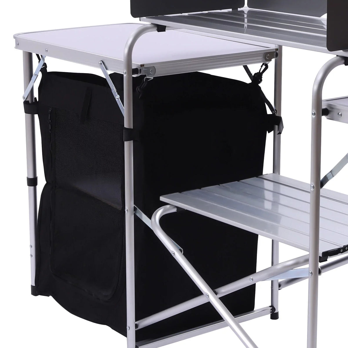 exterior with Detachable Table Windscreen DENEST Kitchen Camping Table Folding Cooking
