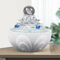 Fountain Desktop Tabletop Ornament Office Moisture Lotus Crystal Flowing Decor Desktop White Moisture Fountain Teahouse Fountain, Moisturefall