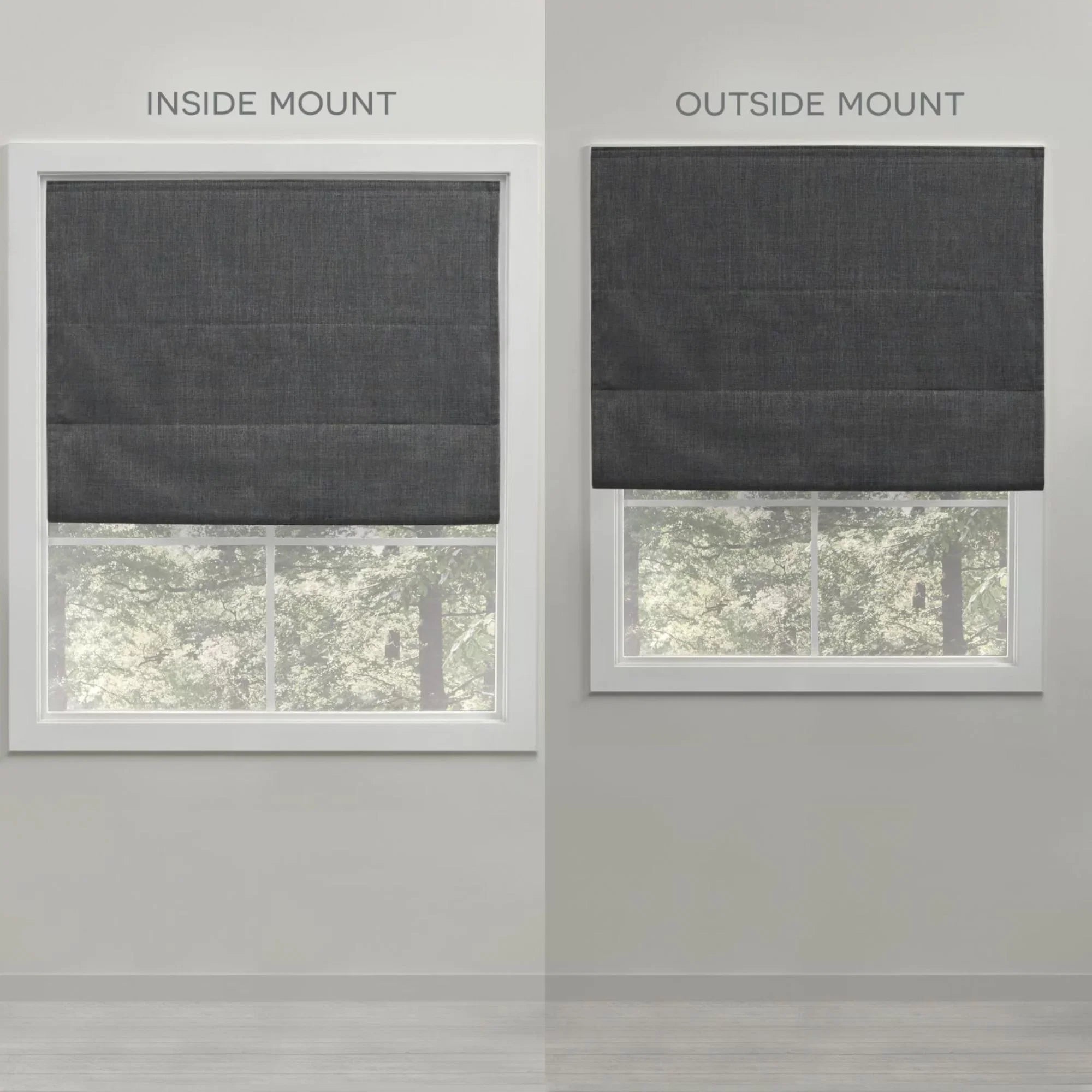 Shade, Total Blackout Exclusive Blue 23"x64", Roman Slate Home Esme