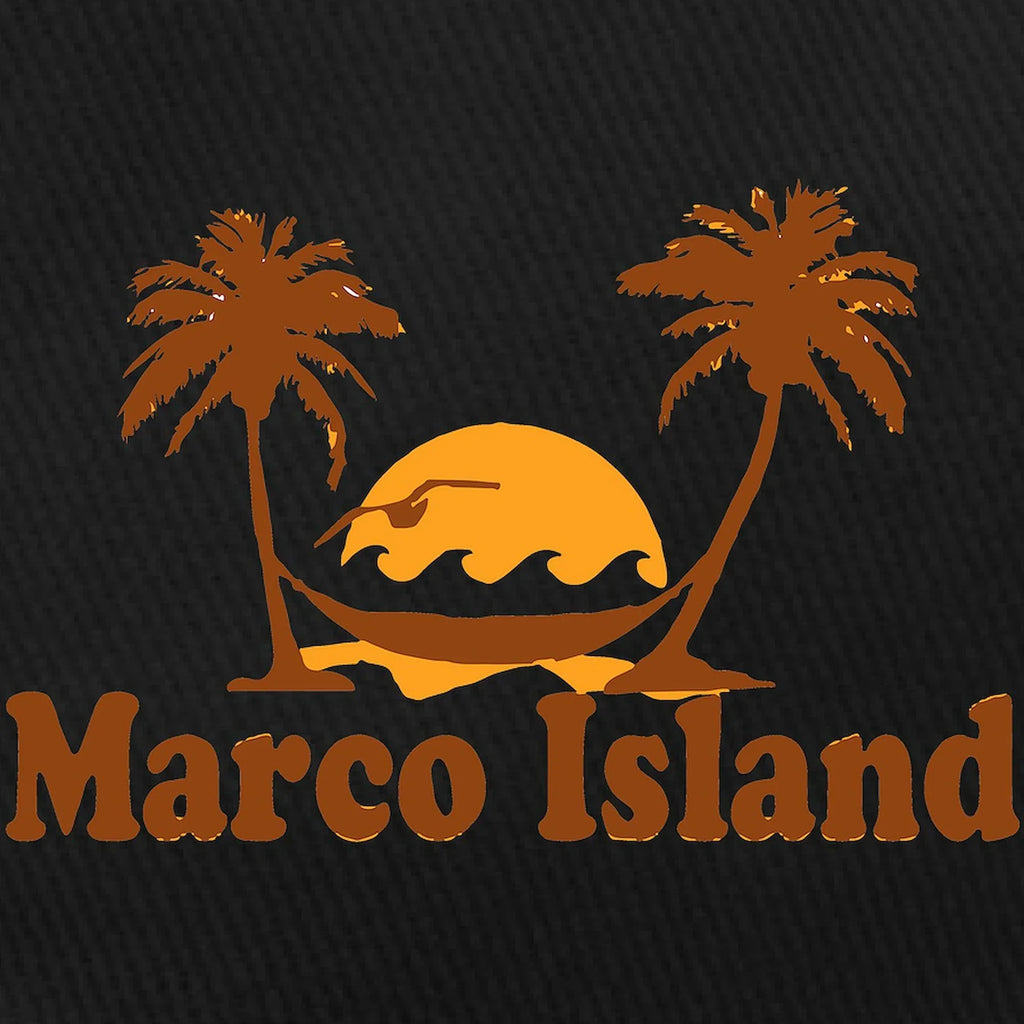 Baseball Cotton - Design. - Island Trees Black Adjustable Printed Hat Cap Palm CafePress Canvas Black Marco