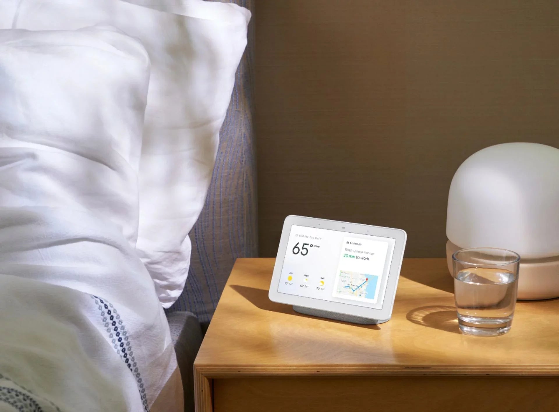 and 7 Wi-Fi Bluetooth for Streaming Speaker Smart Google with Display Music (Sand) Inch