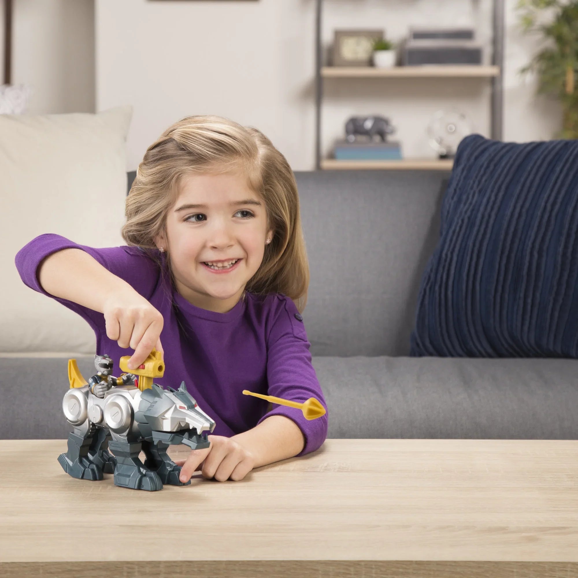 Silver 2-Pack Zord Playskool and Heroes Rangers Power Wolf Ranger Figures