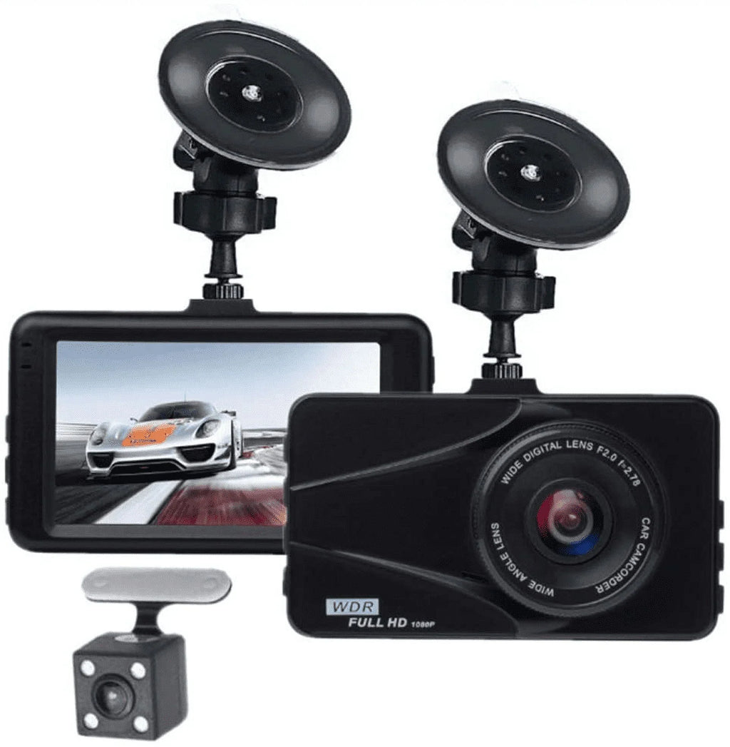 Dash Plus Recording 170° Recorder G-Sensor, 3" , Detection For Motion Excellent Loop Angle, Video Travel Images Cam Screen Full Wide Dual T670 Dodge