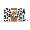 Crossbody, Leopard Clutch B-Spark Print Bee Multi Beaded