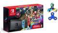 with Mario 8 Kart Blue Red Switch Membership with Month Bundle Deluxe Spinner & Joy-Con, 3 Nintendo Ptech &