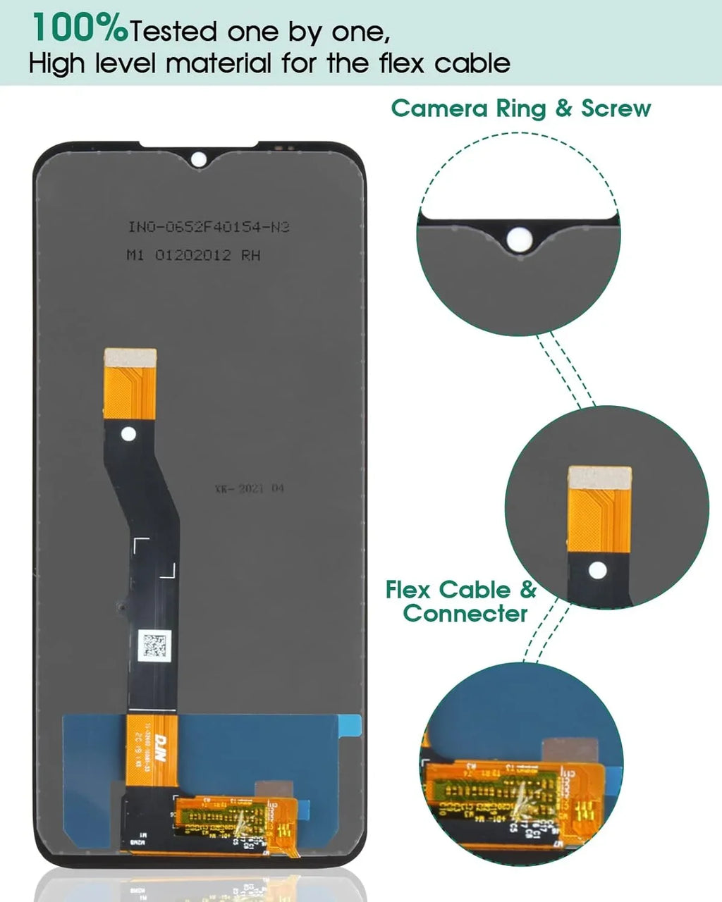 Touch Repair(Black) Moto XT2093-7 Play Motorola Glass Digitizer 6.5‘’ Screen for G XT2093DL Assembly 2021 Replacement XT2093-3 Display XT2093-6 XT2093