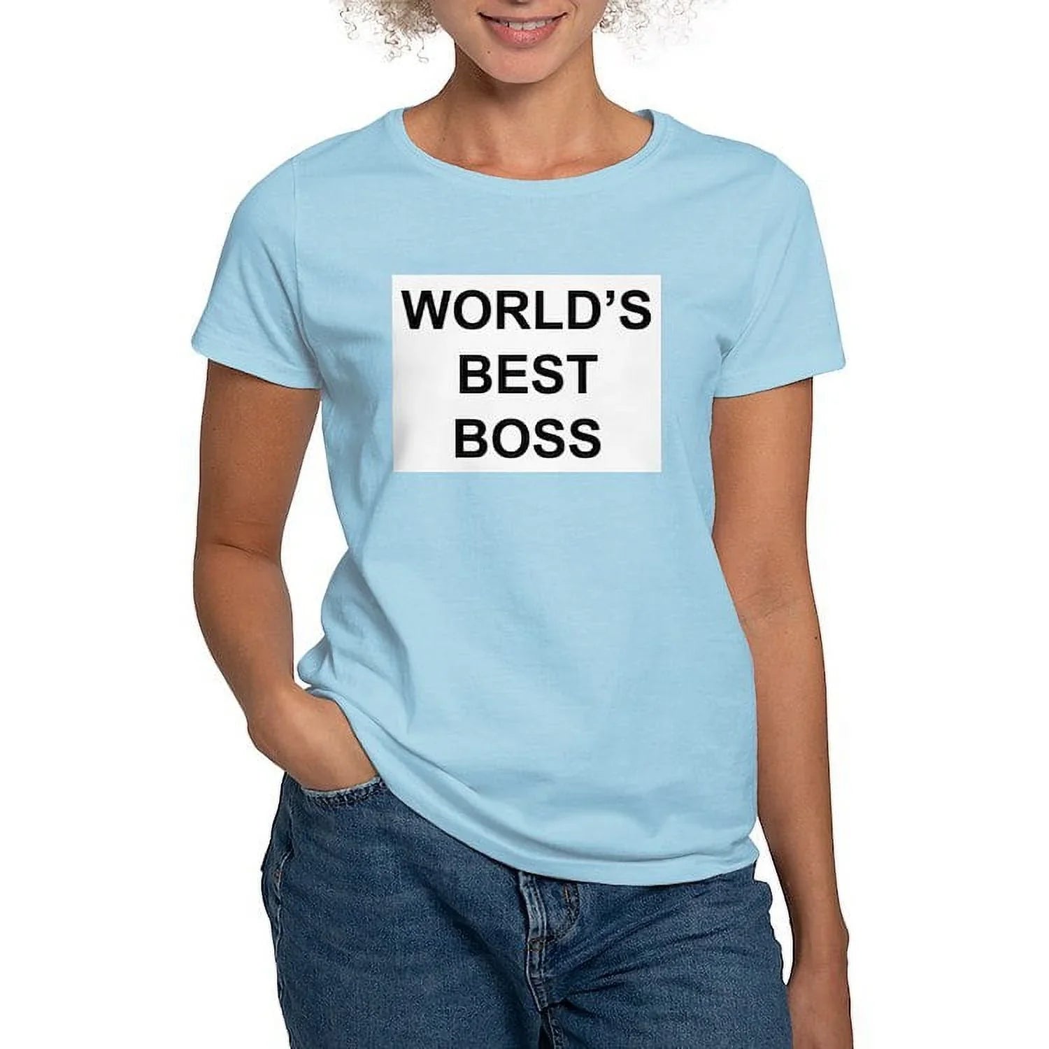 CafePress Women's - Light Women's Best T-Shirt Classic World's - T Boss Shirt