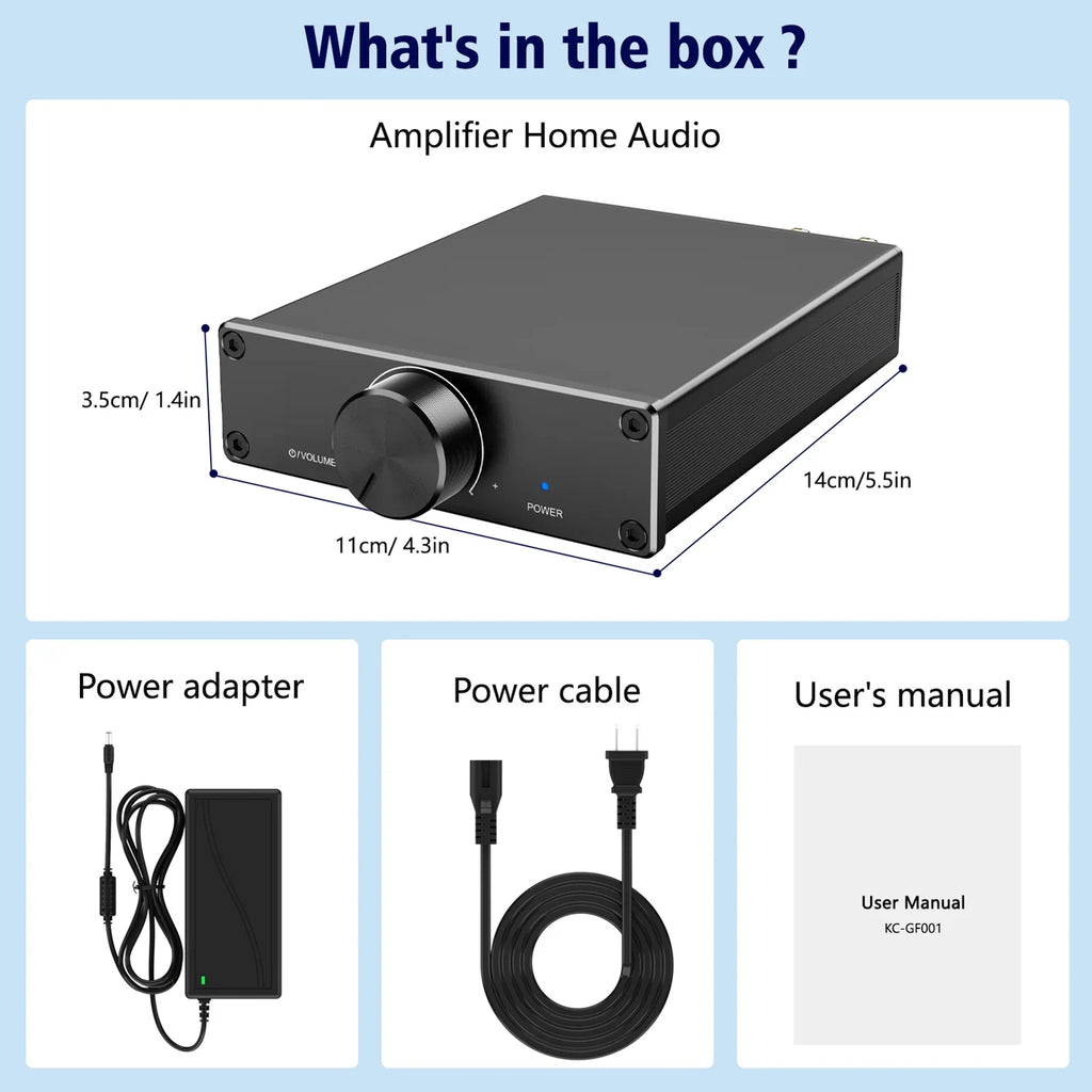 Desktop X Digital TPA3255 Lixada Audio Channel Home Stereo 2.0 Active 2 Speakers Plug-and-Play 300W for Amplifier