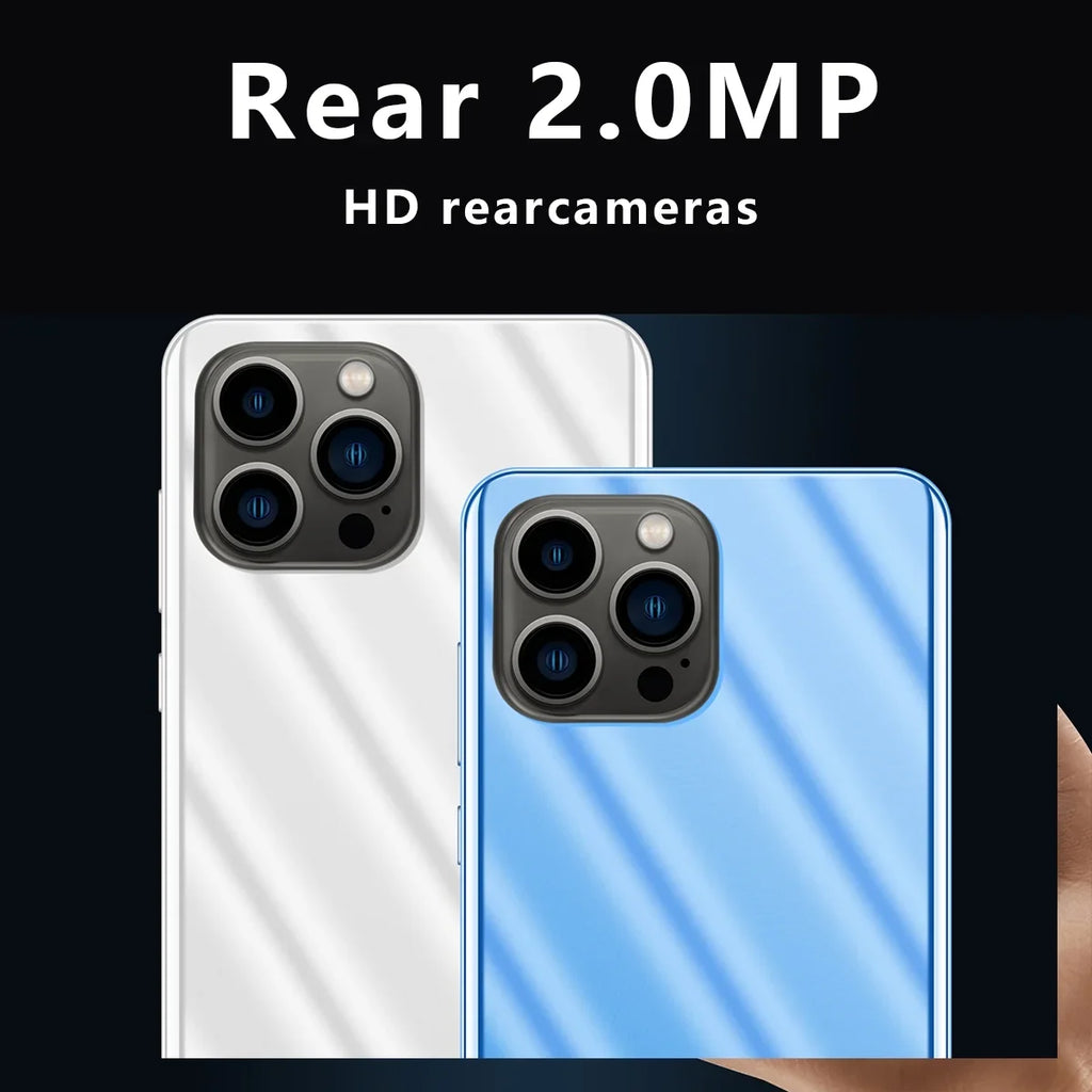 IP13 unlock Blue face dual phone HD+ smartphone SIM Max Ram1Gb+Rom4Gb Pro 3G 2800mAh Android 6.1-inch
