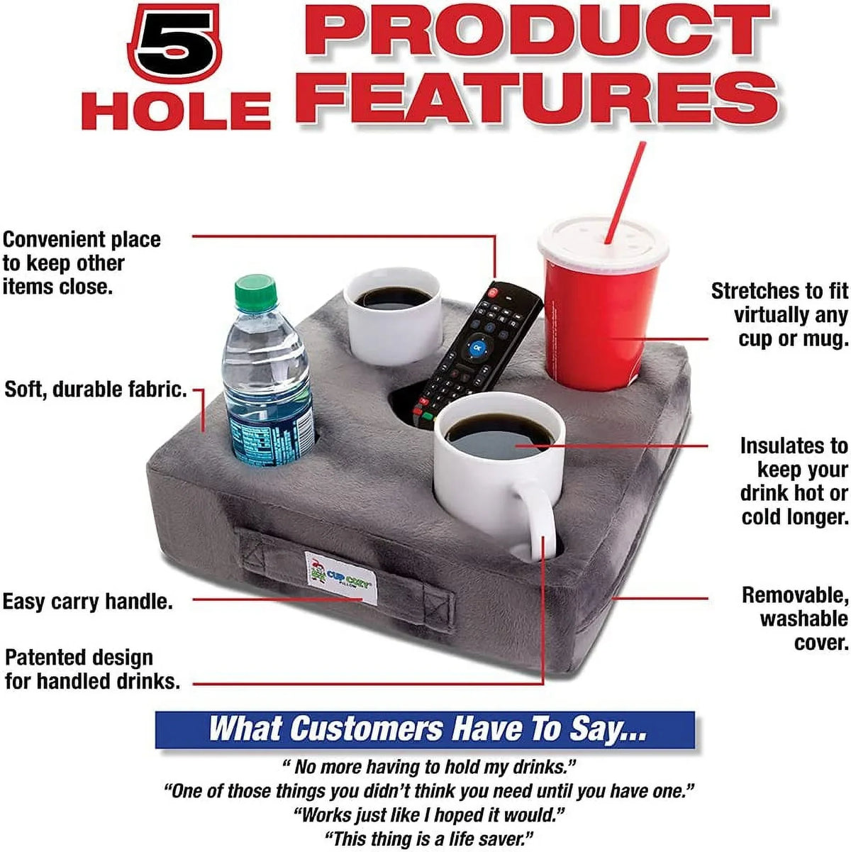 Deluxe Man Holder! Pillow -The Cup RV, and (Yellow) and it Keep Use cave, Seen As Bed, Beach Spills. Cozy Cup Anywhere-Couch, More! TV car, Close Floor, Prevent World's Park, on Your Best Drinks