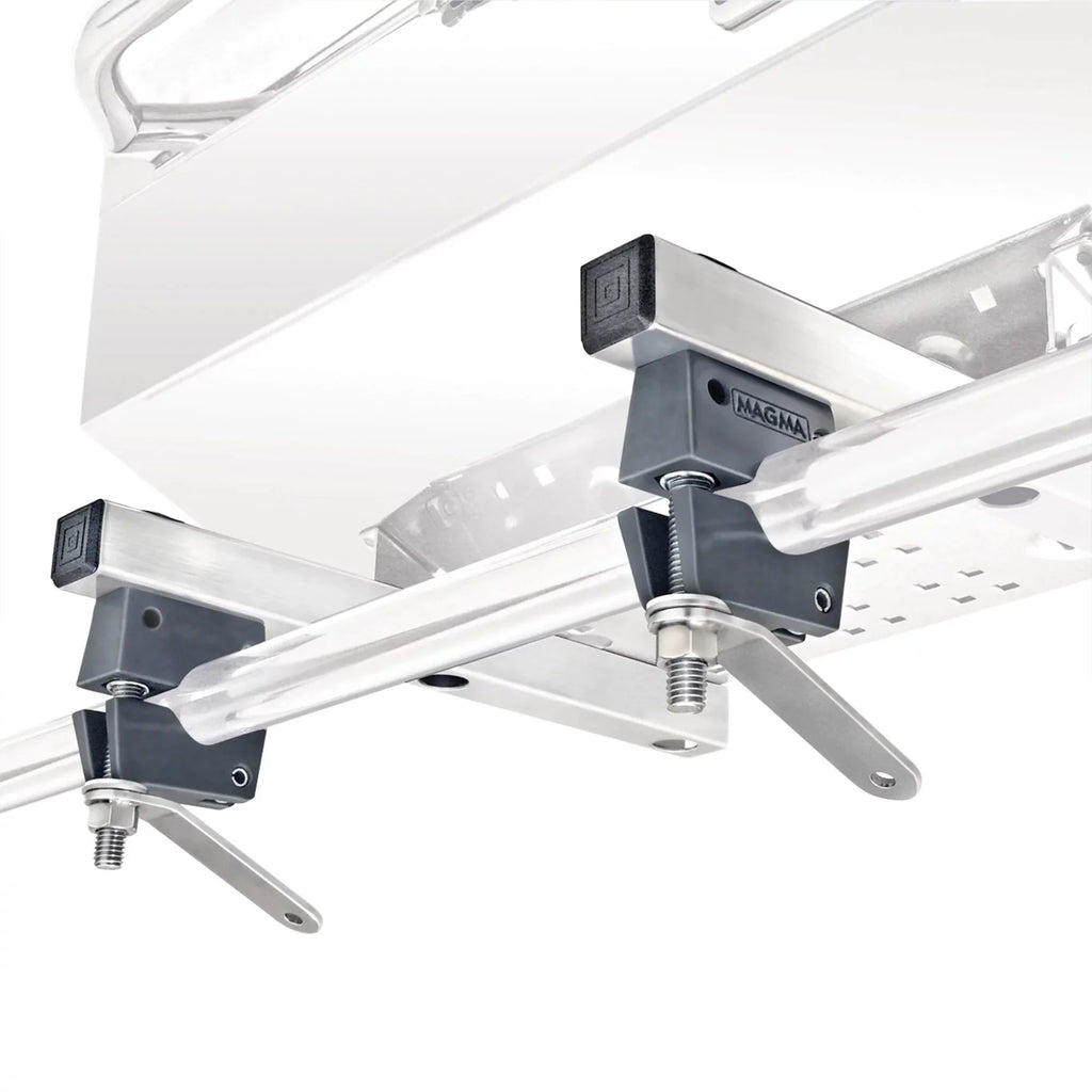 Dual Round Horizontal Rail - T10-685 Rectangular Extended Mount for Grills Magma