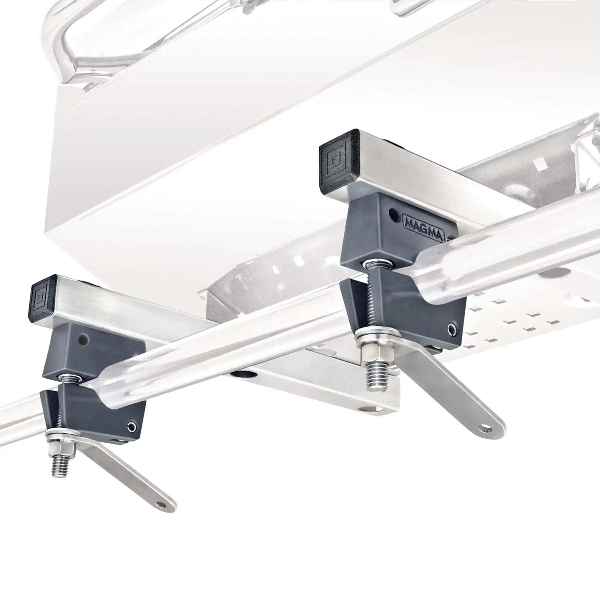 Dual Round Horizontal Rail - T10-685 Rectangular Extended Mount for Grills Magma