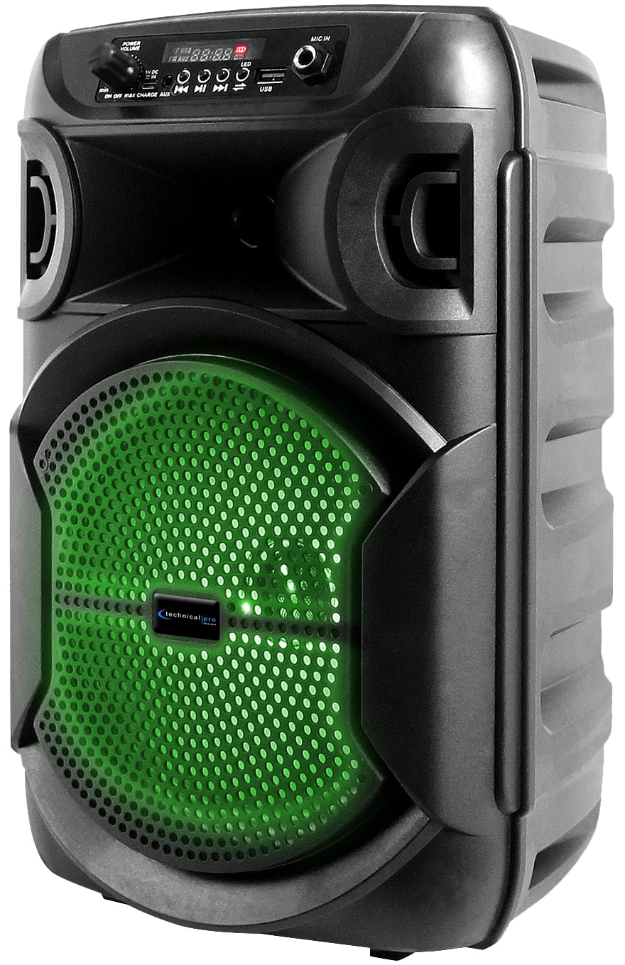 BOOM8 Party Wireless w/Bluetooth Technical (2) Portable Speakers 8" Pro