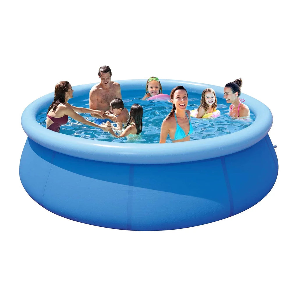 X Pump Pool Inflatable Swimming 12ft 30in Ground Included Above
