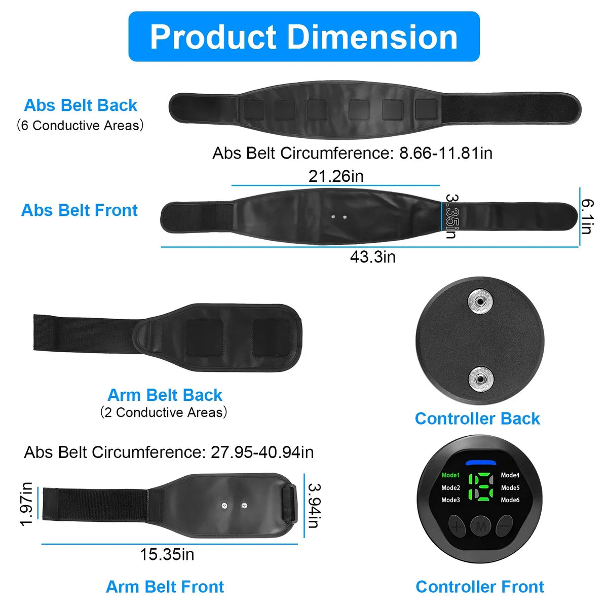 Levels Modes Stimulator ABS 6 Abdominal Home Muscle Intensity Training with Equipment iMounTEK Office Fitness 18