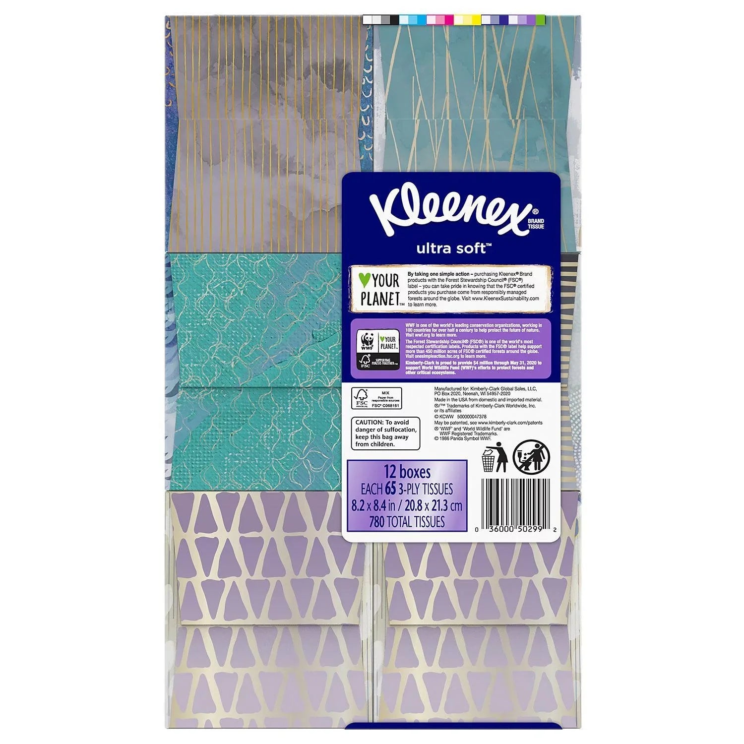 Pack, Boxes Tissues (12 - Kleenex Soft Facial Ultra Cube 65 tissues)