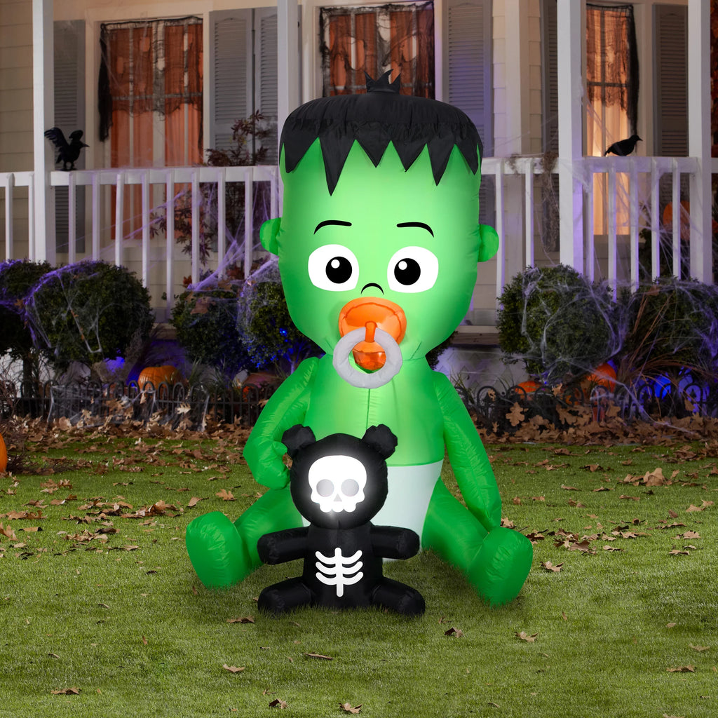 Airblown 5 Frankenstein w/ Pacifier Inflatable Monster Baby 1/2' Gemmy