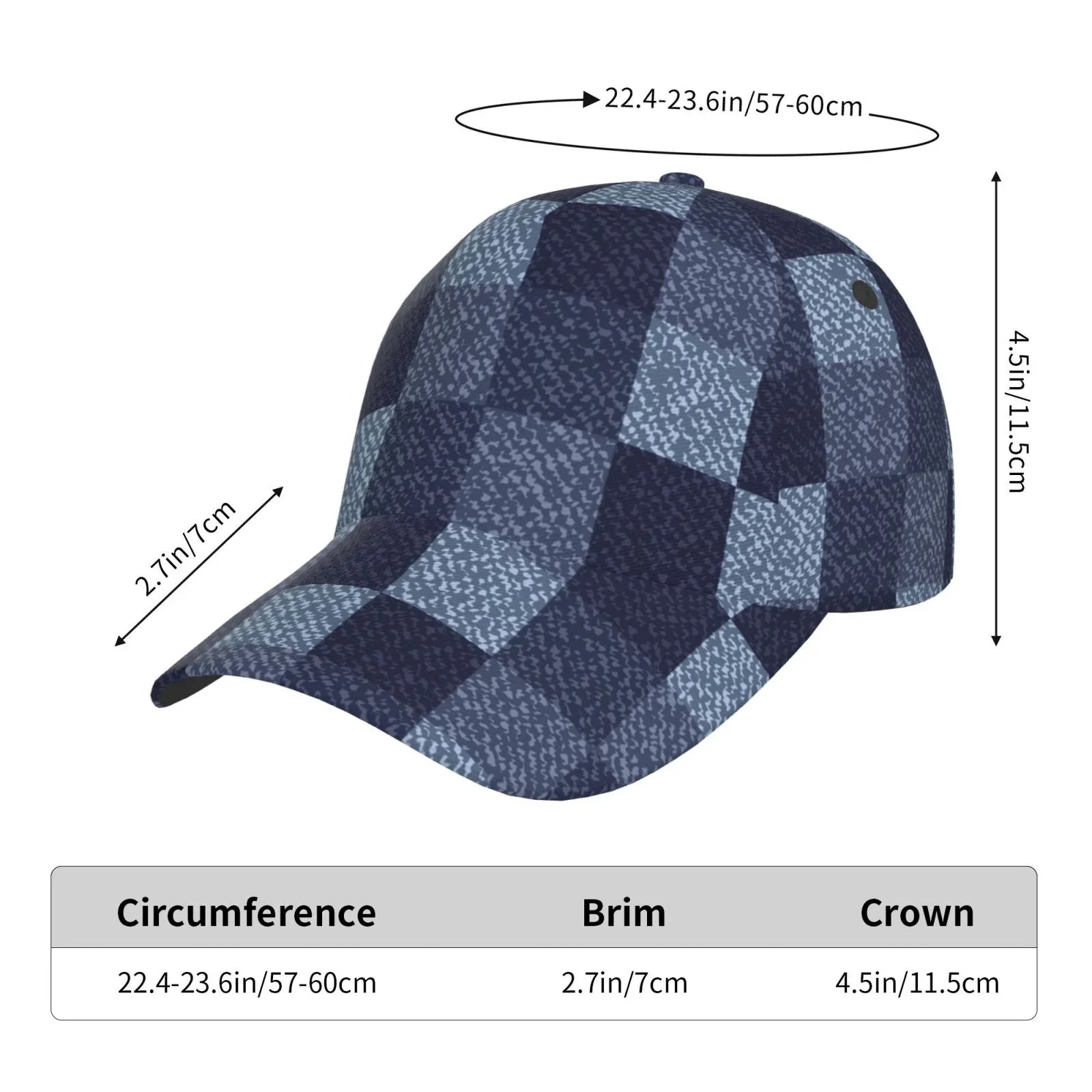 Cotton Fashion Baseball Hats Haiem Headwear Adjustable Hat Cap Dad Buffalo Blue Gingham Women Unisex Men Soft Style for Check