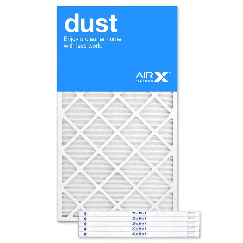 Filters Furnace Replacement Filter 8 Air Pleated Dust 20x36x1 Filter, AIRx 6-Pack