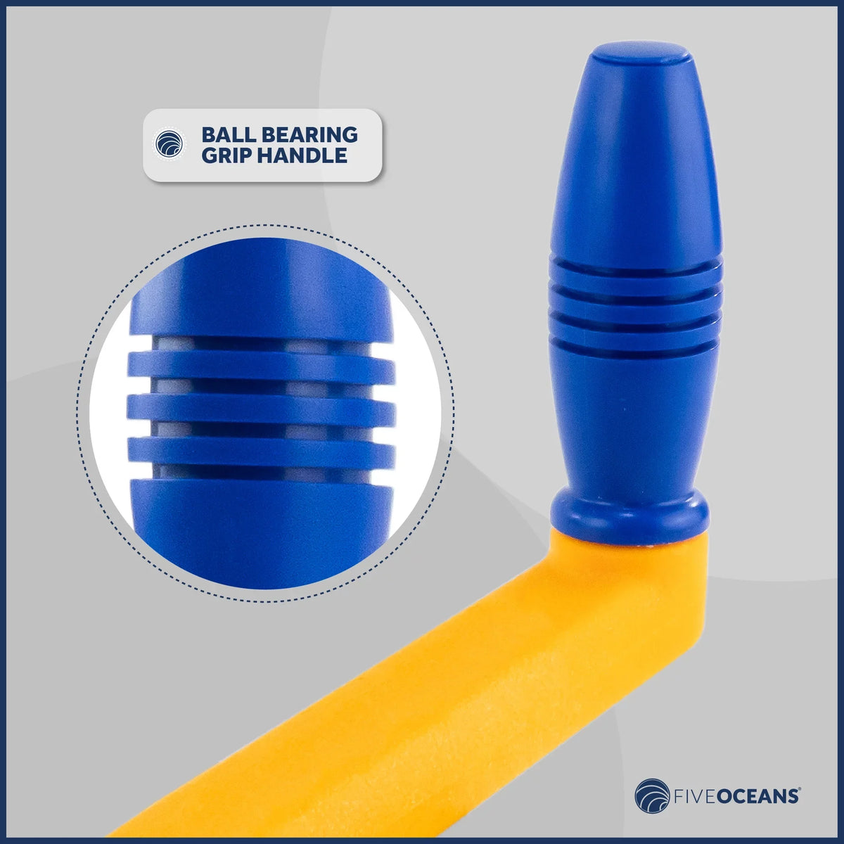 Sailboat Winch Plastic Floating 8" Handle, and Lightweight Lock�in Blue, Handle, Five - and Orange Fiberglass FO86-M2 Oceans Winch Mechanism, Strong, Reinforced Universal 2-Pack