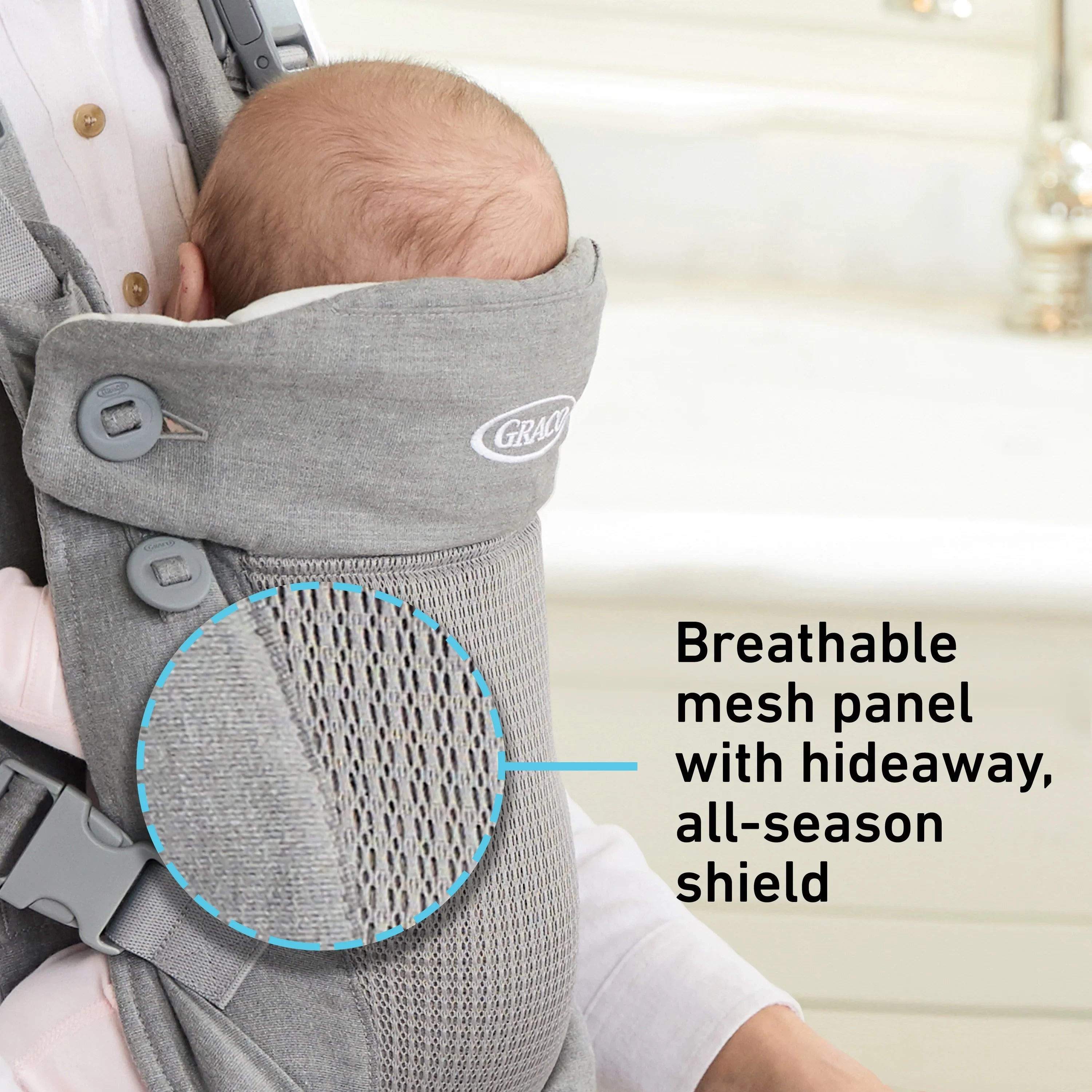 Mineral Me Baby 4-in-1 Gray Carrier, Cradle Graco