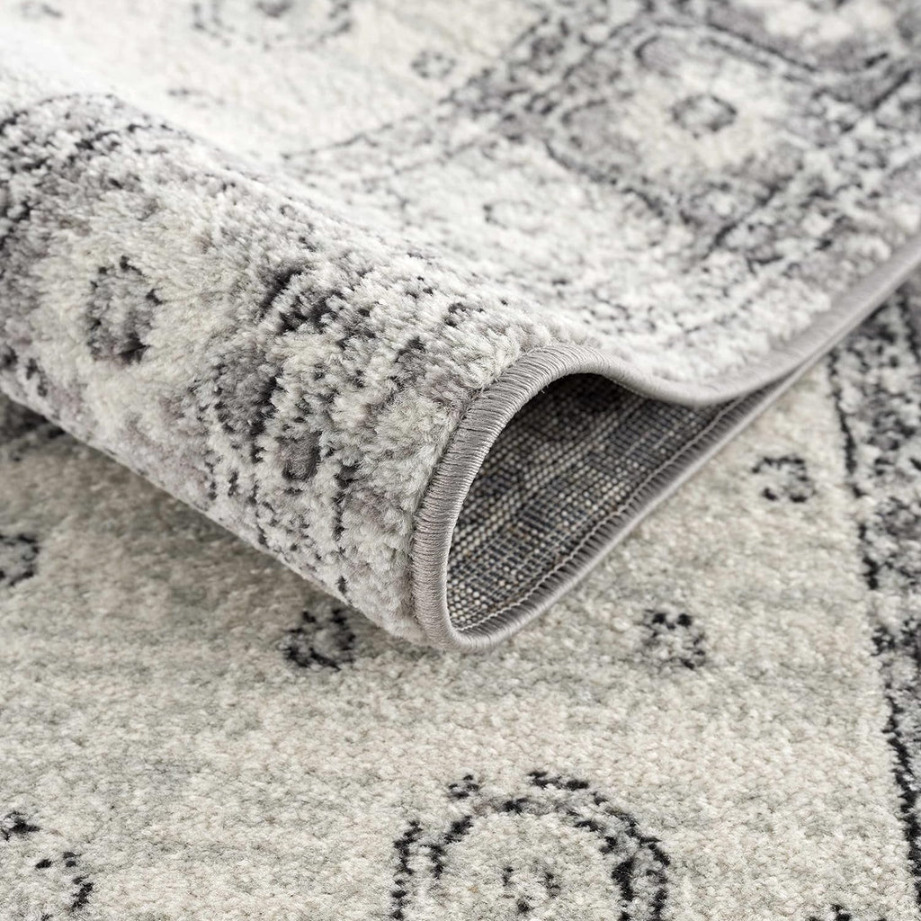 7'10" Vintage Bedroom, Indoor 10' X Area Grey, - Room, Traditional Collection Living - Marash Rug - Oriental Boho - Medallion Persian Distressed Goksun Beige Pattern
