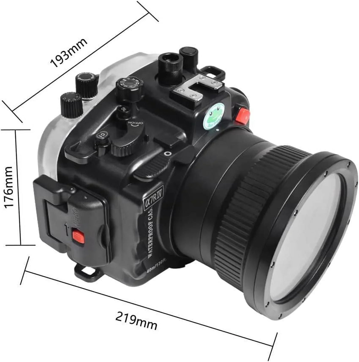 Housing Underwater 24mm 24-70mm F1.4 85mm F4 with 50mm A7R 16-35mm IV F1.8 Seafrogs GM F4 for Camera Compatible 40M/130FT 28-70mm Lens-Black F1.8