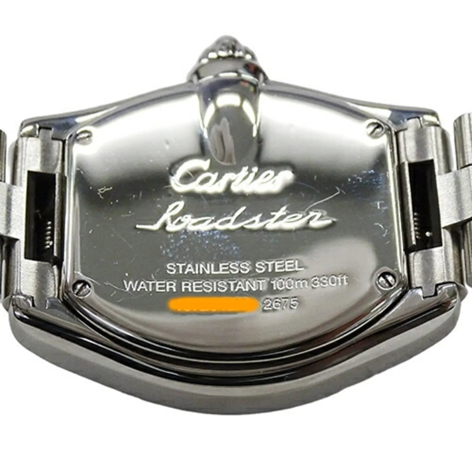 Watch Date (Fair) Roadster Stainless W62016V3 Ladies Polished Quartz Cartier Pre-Owned Silver Steel
