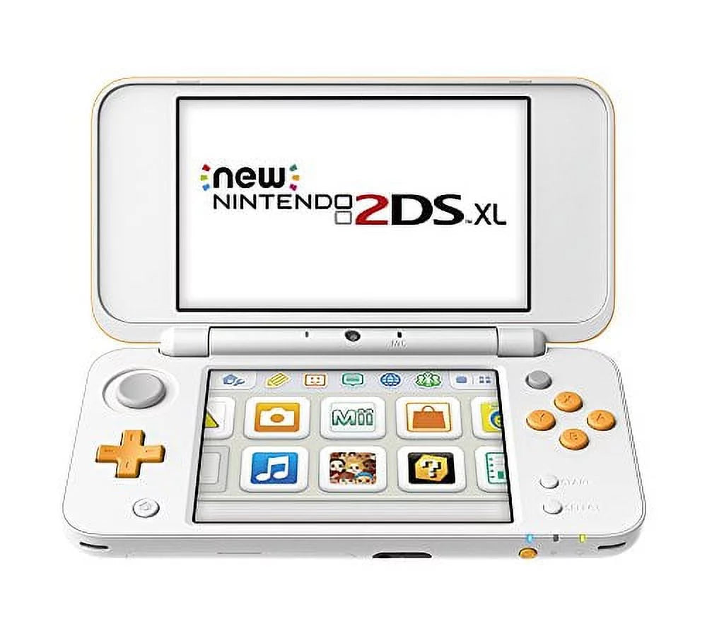 2DS (Refurbished) Nintendo New w/ Stylus Gaming XL Orange Charger SD Restored Card Console and White
