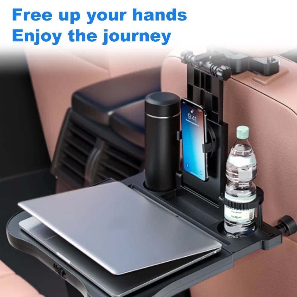 Tray, Table Car Multifunctional Eating Phone Car Writing, Holder with Black Adjustable Back Foldable Seat Aibecy Seat Car Working, Table Travel Food for