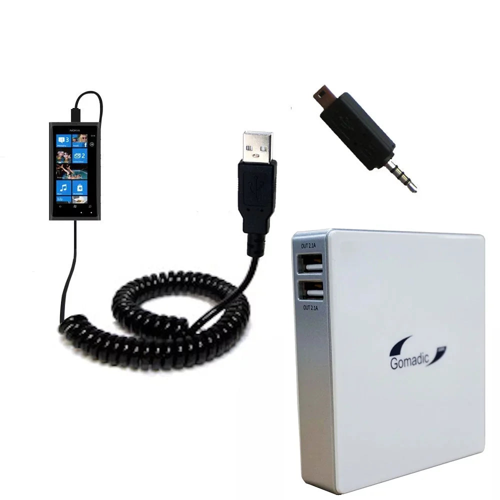 High for TipExchange suitable Lumia the Portable Rechargeable Nokia Pack Charger - External with Battery Capacity Technology Gomadic 800