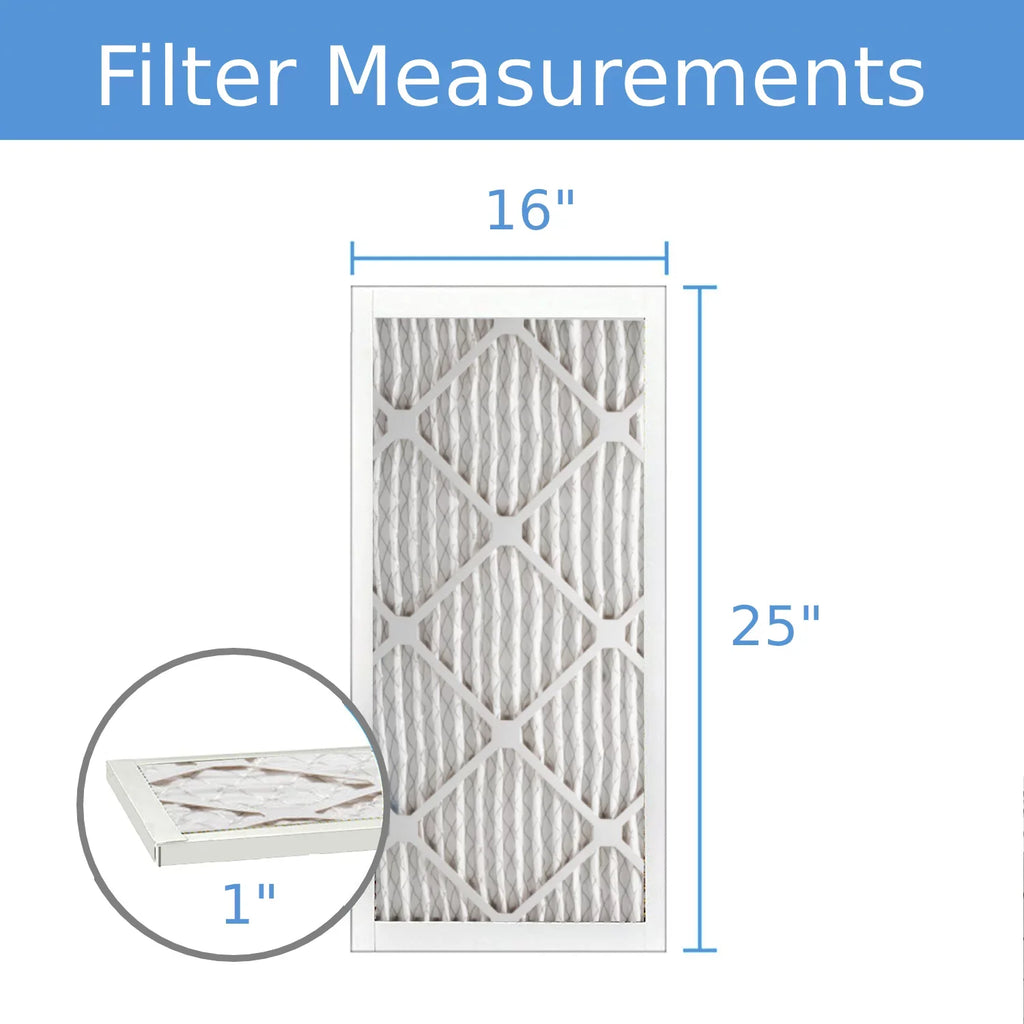 Guard Purolator 40 Hi-E Pleated , Filter, 8, Air Extended Surface 16x25x1, Air (6-pack) /