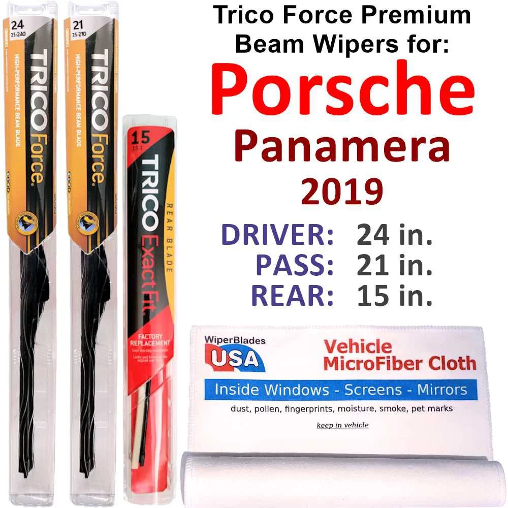 w/Rear Turismo of (Set Beam Wiper Sport 3) Panamera Wipers Porsche Performance Turbo 2019
