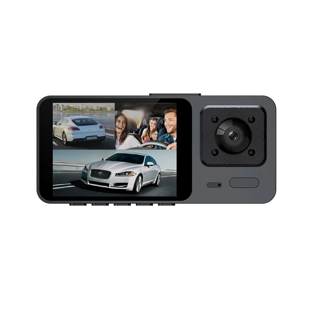 1080P Lens Car Dash Lens Camera 3 Video Cam G-sensor Dual Recorder Front/Rear/Inside