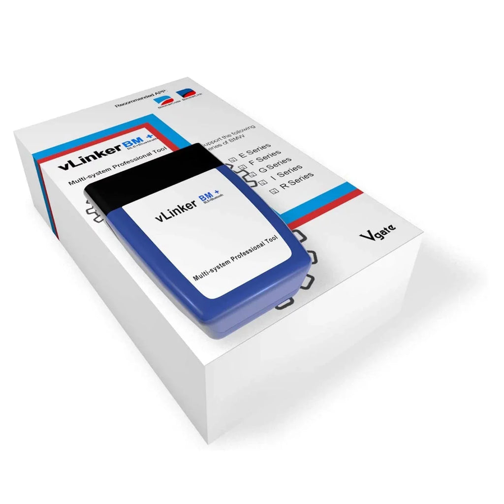 Scanner Bluetooth + Diagnostic in Works with for Tool vLinker Vgate BimmerCode, Android & OBD2 Features Unlock iPhone /Mini, Hidden Car