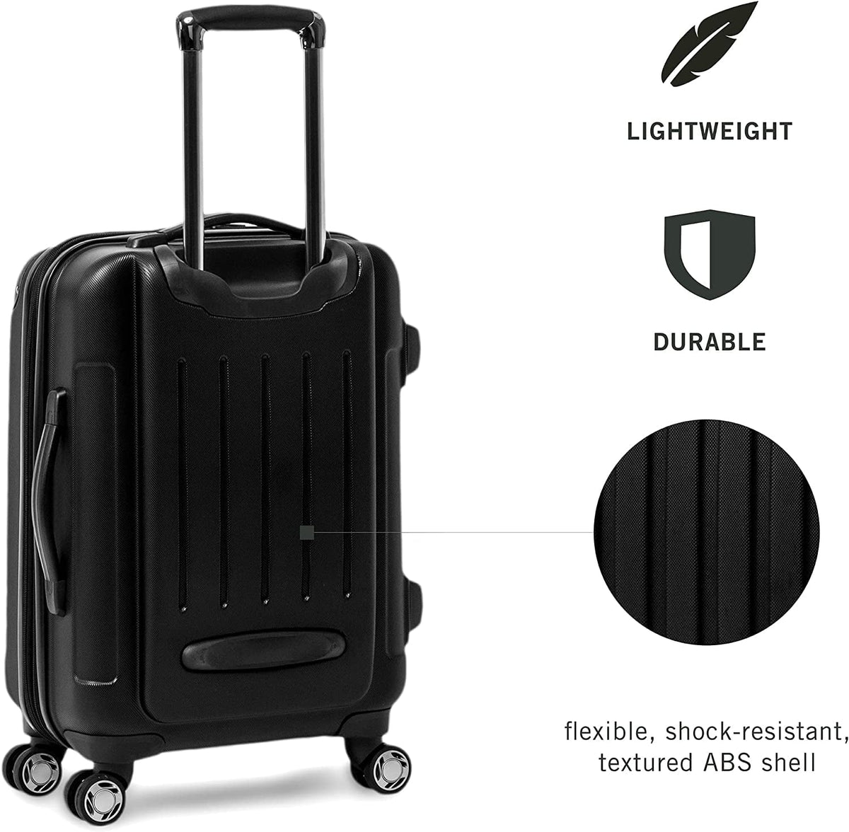 (20"/24"/28") (20"/24"/28") 8-Wheel Hardside Luggage Spinner Cole Black, Renegade Black Expandable Kenneth Set Set REACTION 3-Piece Suitcase, 3-Piece Lightweight