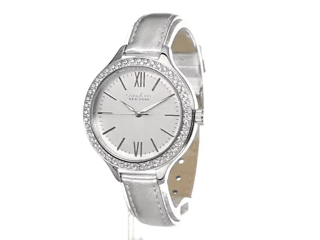 Caravelle Silver-Tone Watch Analog-Display New 43L167 Japanese-Quartz Women's York